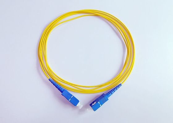 SC simples UPC do cabo de remendo da fibra ótica de LSZH 2.0mm Ftth