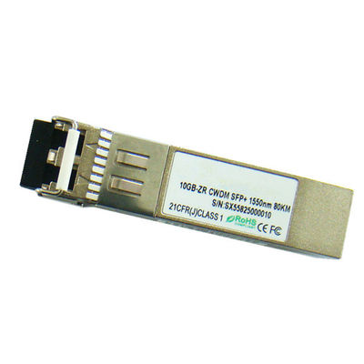 transceptor da fibra ótica de 10G CWDM 1550nm 80km SFP+