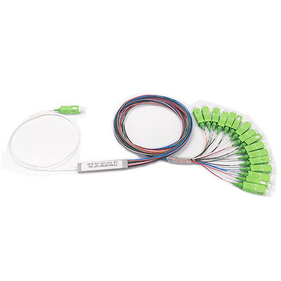 divisor de feixe colorido da fibra ótica do SC APC de 0.9mm, divisor do Plc 1x16