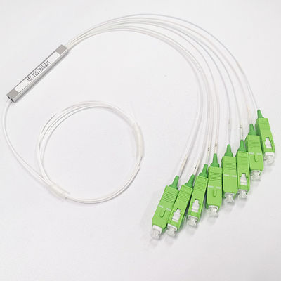 divisor apertado do PLC da fibra ótica do conector do SC APC do cabo do tubo de 0.9mm