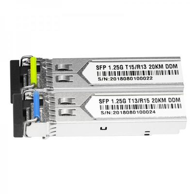 transceptor ótico bidirecional do conector 20Km de 1.25G Lc único